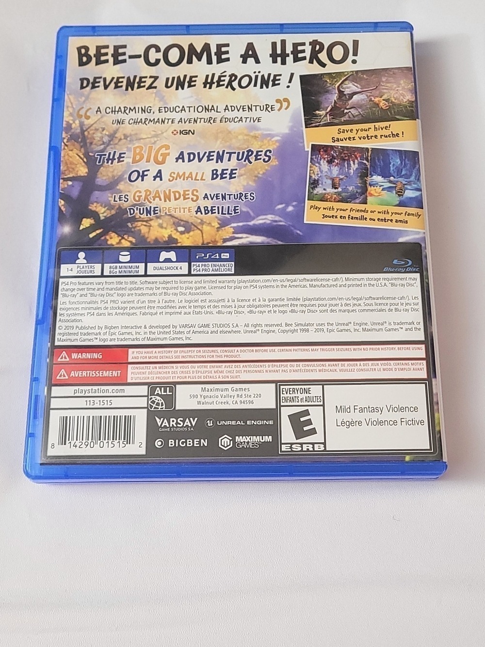 PS4 Bee Simulator Game - Yellow & White - Picture 2 of 3